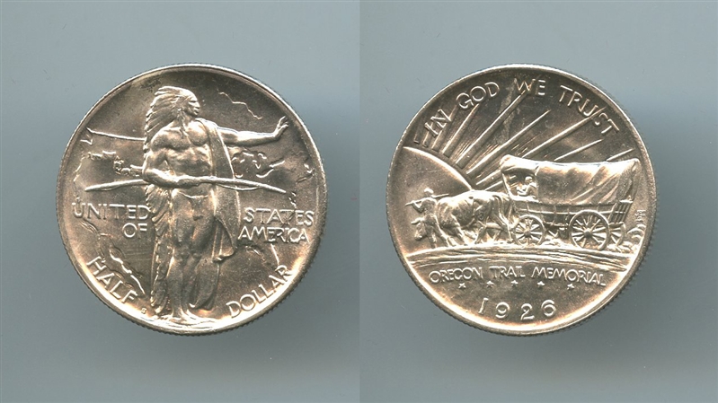 USA, Half Dollar o 50 Cents 1926 S "Oregon Trail Memorial" - Clicca l'immagine per chiudere