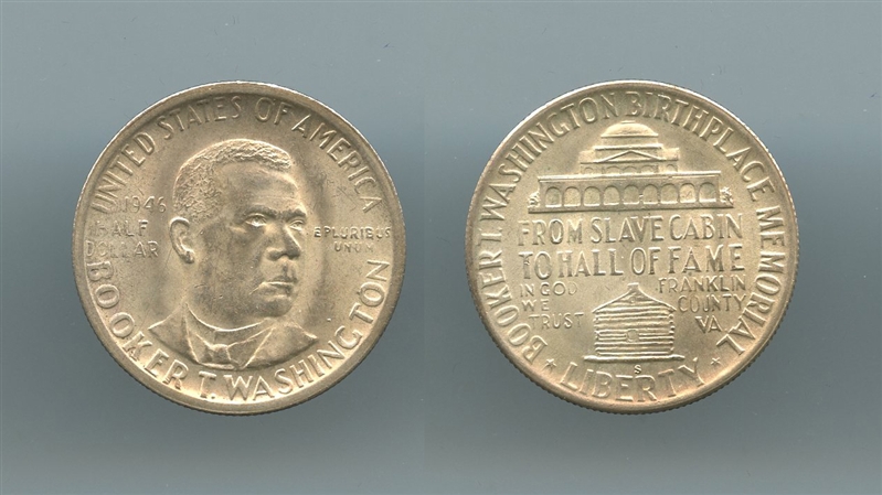 USA, Half Dollar o 50 Cents 1946 S "Booker T. Washington Memorial" - Clicca l'immagine per chiudere