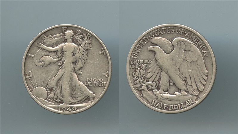 USA, Walking Liberty Half Dollar 1940 S - Clicca l'immagine per chiudere