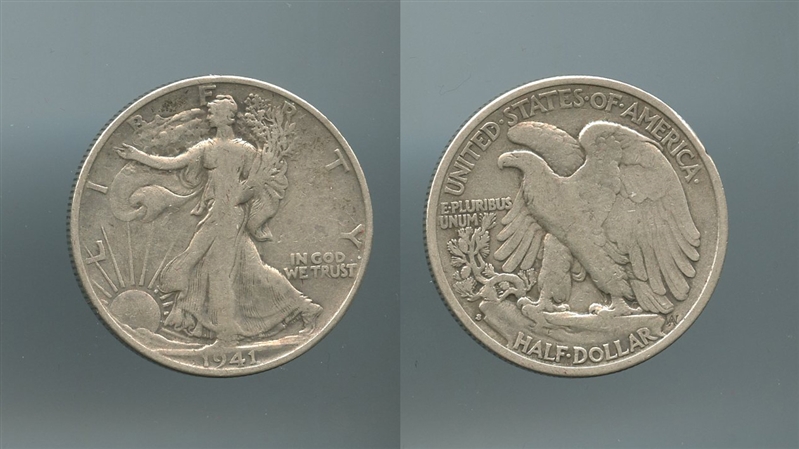 USA, Walking Liberty Half Dollar 1941 S - Clicca l'immagine per chiudere