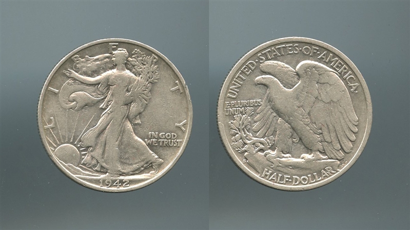 USA, Walking Liberty Half Dollar 1942 S - Clicca l'immagine per chiudere
