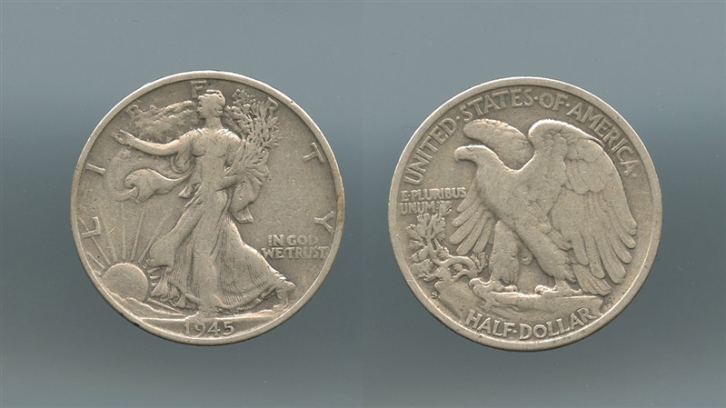 USA, Walking Liberty Half Dollar 1945 S