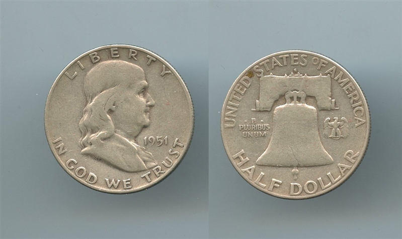 USA, Franklin Half Dollar 1951 S