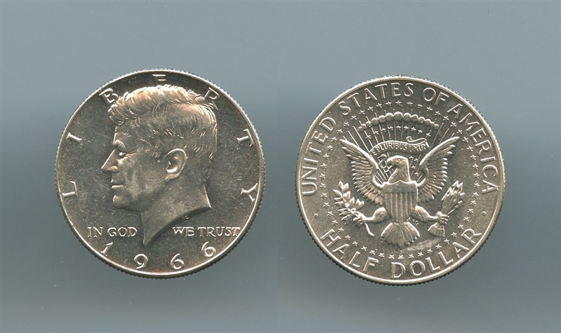 USA, Kennedy Half Dollar 1966