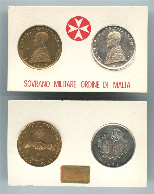 S.M.O.M. (Sovrano Militare Ordine di Malta) 9 Tar e 10 Scudi 1972