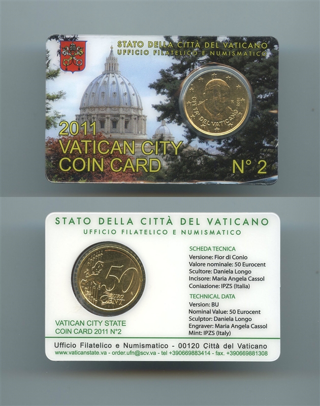 VATICANO, Benedetto XVI (2005-2013) 50 Centesimi 2011