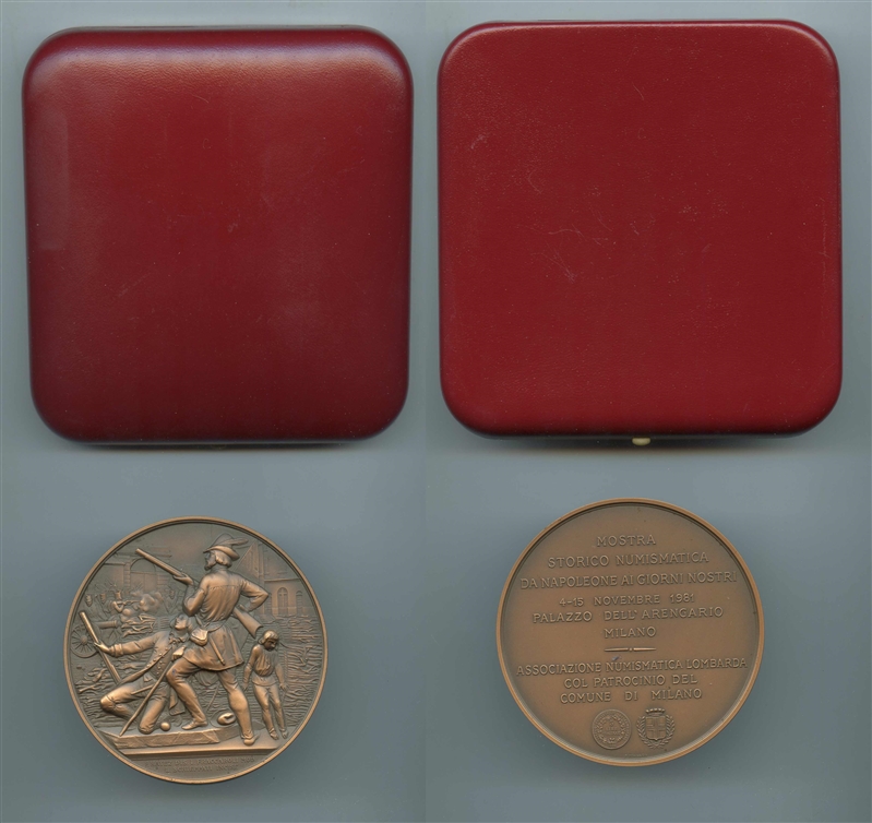 MILANO, Medaglia 1981, Mostra storico-numismatica da Napoleone ai giorni nostri - Clicca l'immagine per chiudere