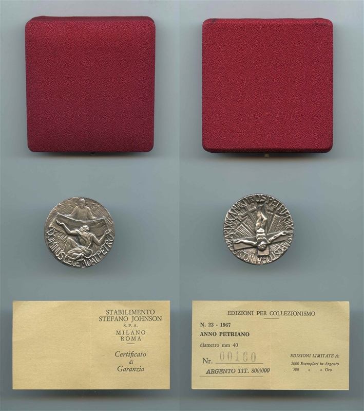 VATICANO, Paolo VI (1963-1978) Medaglia 1967, Anno Petriano - Clicca l'immagine per chiudere