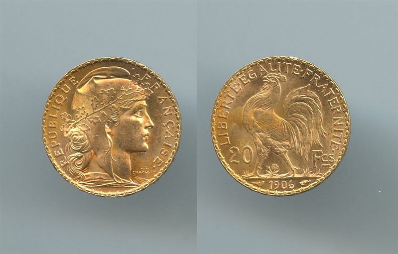 FRANCIA, Terza Repubblica (1870-1940) 20 Francs 1906