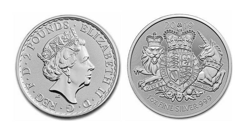 REGNO UNITO, Elizabeth II, 2 Dollars 2019 "Royal Arms" - Clicca l'immagine per chiudere