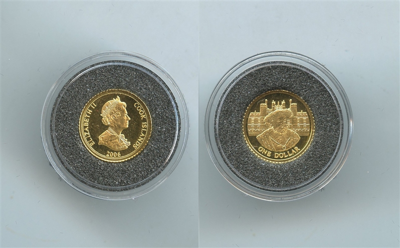 COOK ISLANDS, Elizabeth II, 1 Dollar 2006 "Enrico VIII"