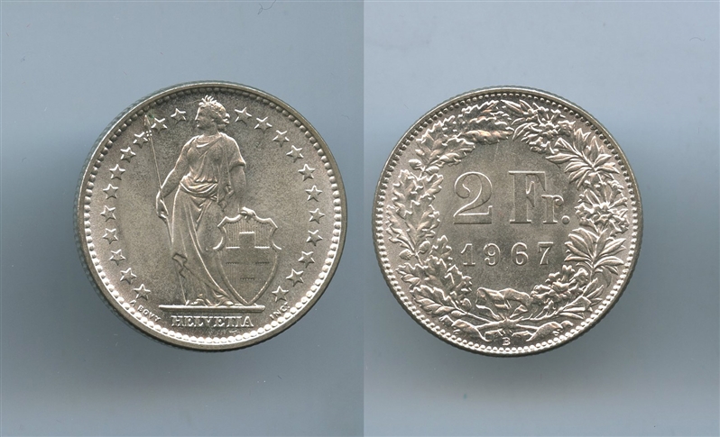 SVIZZERA, 2 Franchi 1967