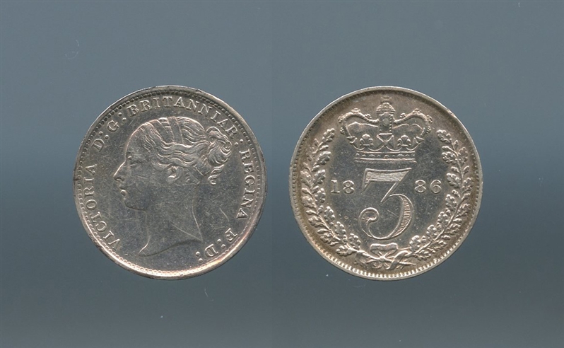 REGNO UNITO, Victoria (1837-1901) 3 Pence 1886