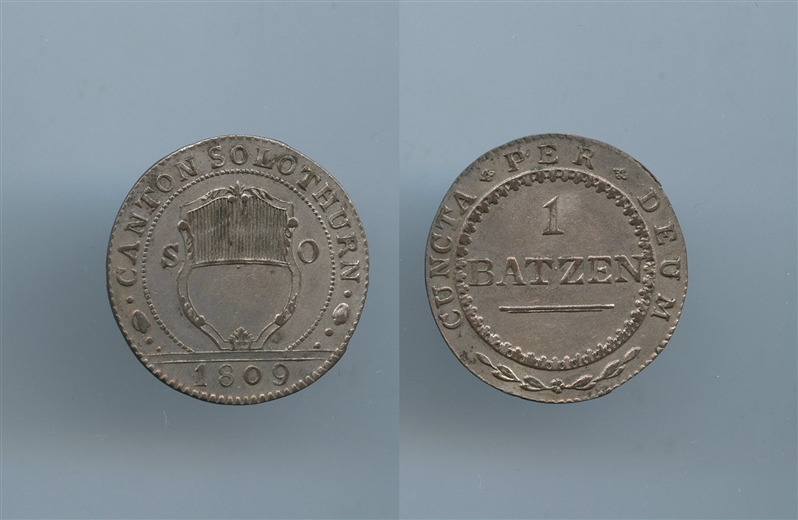 SVIZZERA, Solothurn, 1 Batzen 1809 - Clicca l'immagine per chiudere