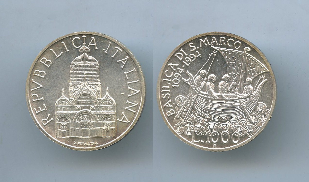 REPUBBLICA ITALIANA, 1000 Lire 1994 "Anno Marciano in Venezia"