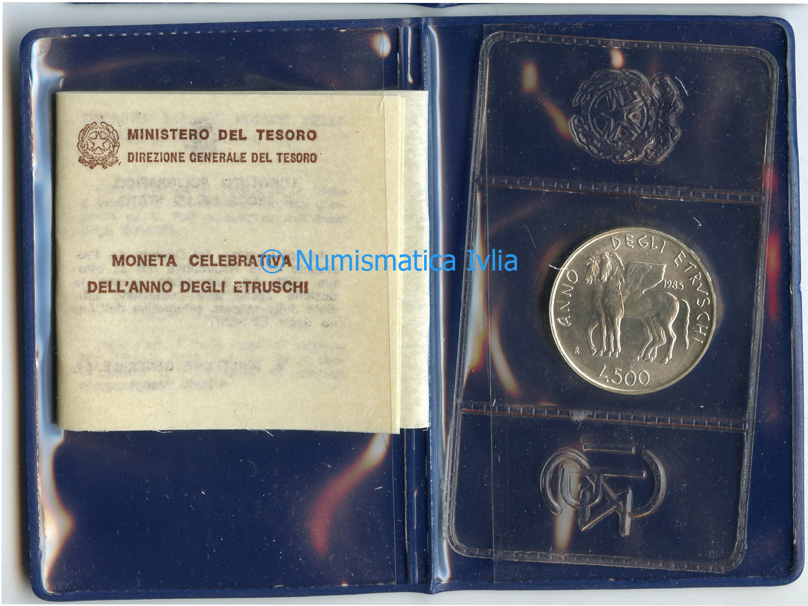 REPUBBLICA ITALIANA, 500 Lire 1985 "Etruschi" - Clicca l'immagine per chiudere