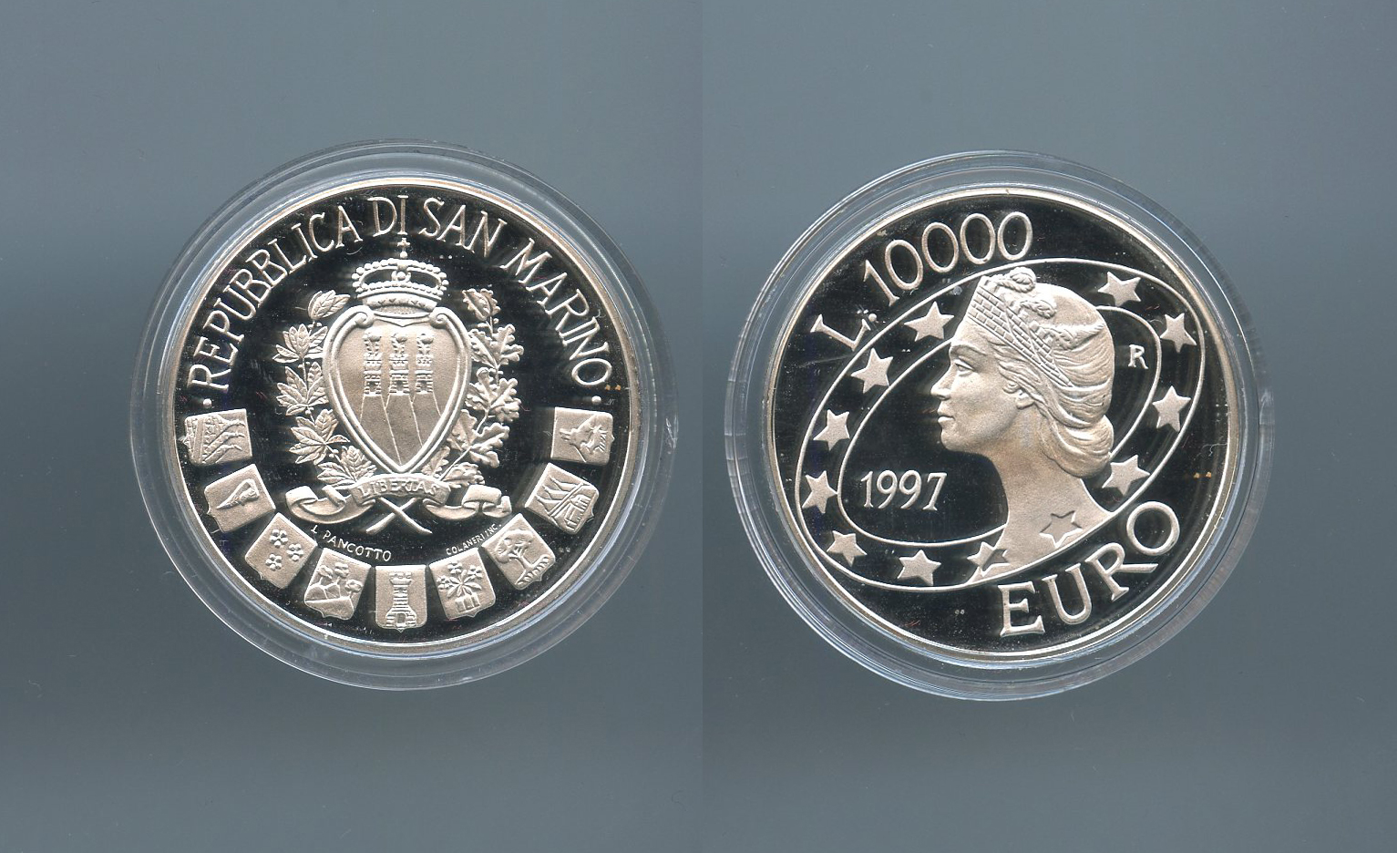 SAN MARINO, 10000 Lire 1997 "Euro"