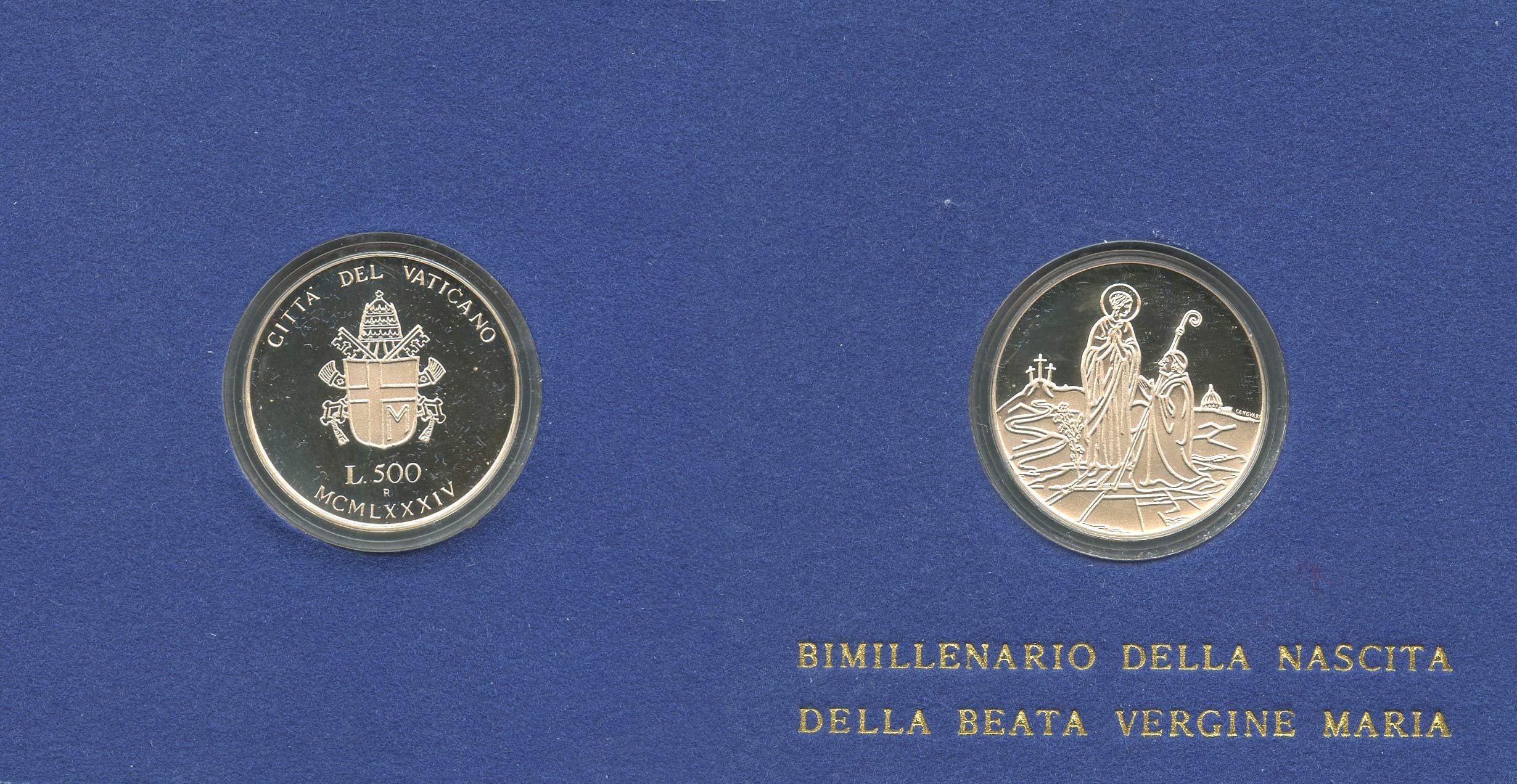 VATICANO, Giovanni Paolo II (1978-2005) 500 Lire 1984 "Beata Vergine Maria"