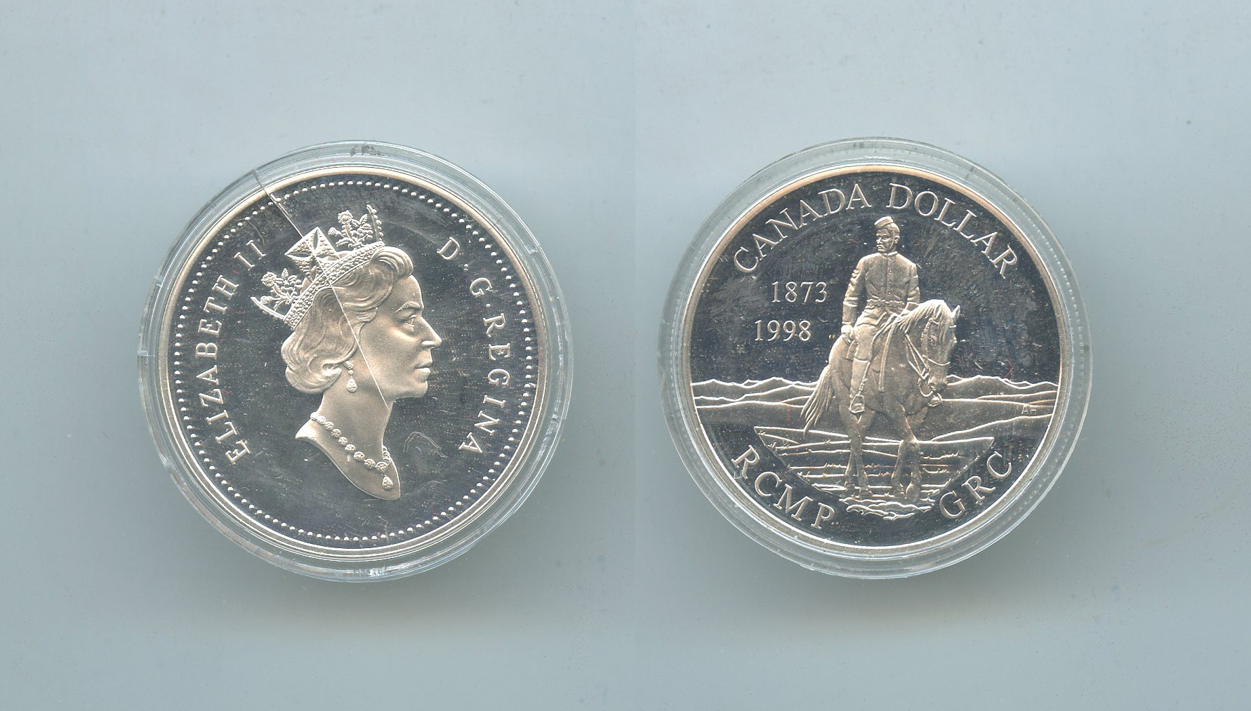 CANADA, Elizabeth II, Dollar 1998 "120Â° Royal Canadian Mounted Police"