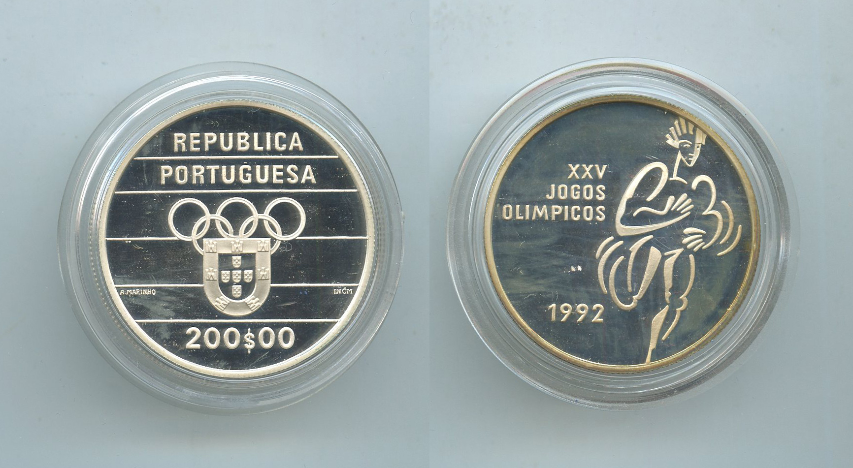 PORTOGALLO, 200 Escudos 1992 "Olimpiadi Barcellona 92"