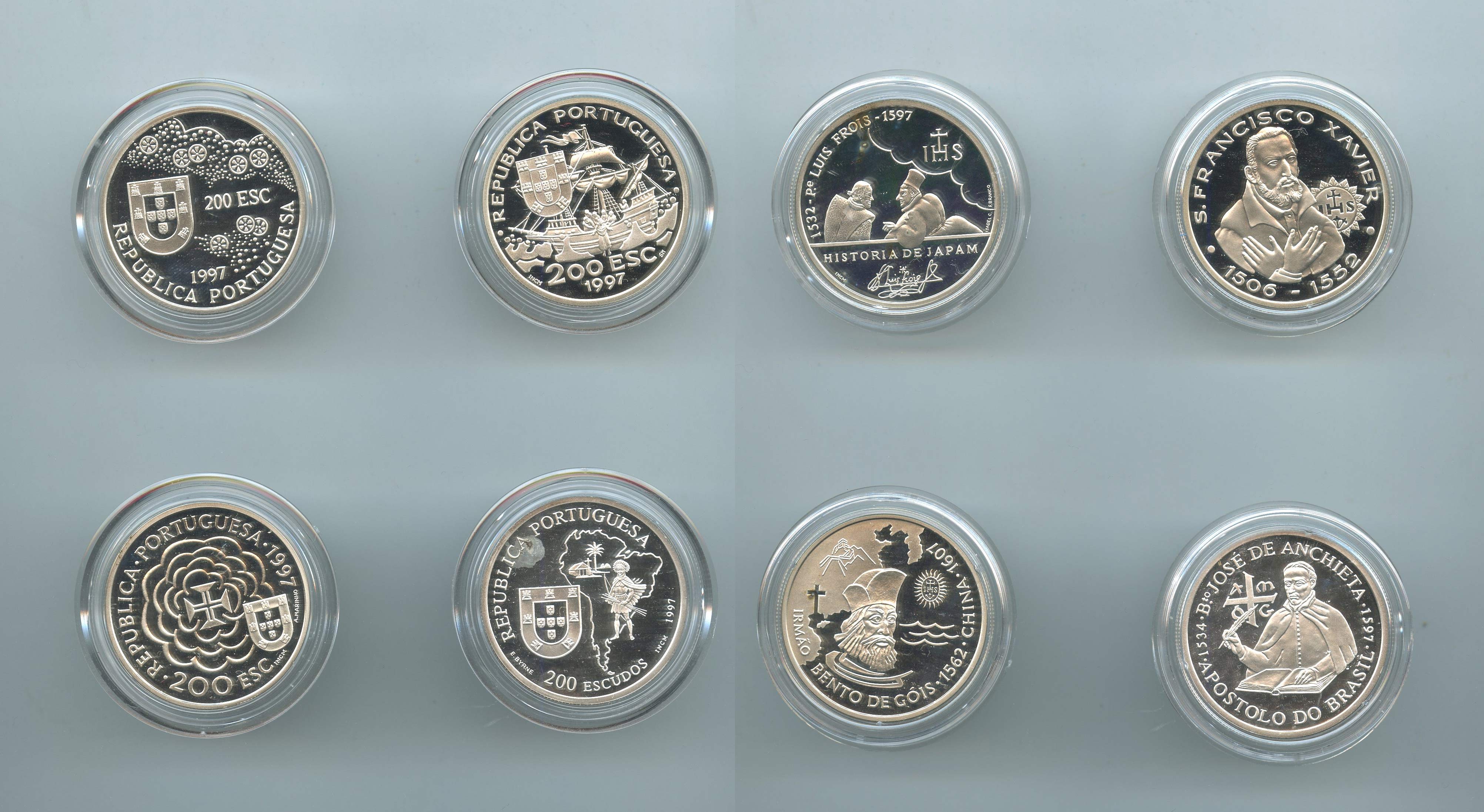 PORTOGALLO, Serie 200 Escudos 1997 "Le scoperte portoghesi VIII - Il Portogallo e la missione cristiana"