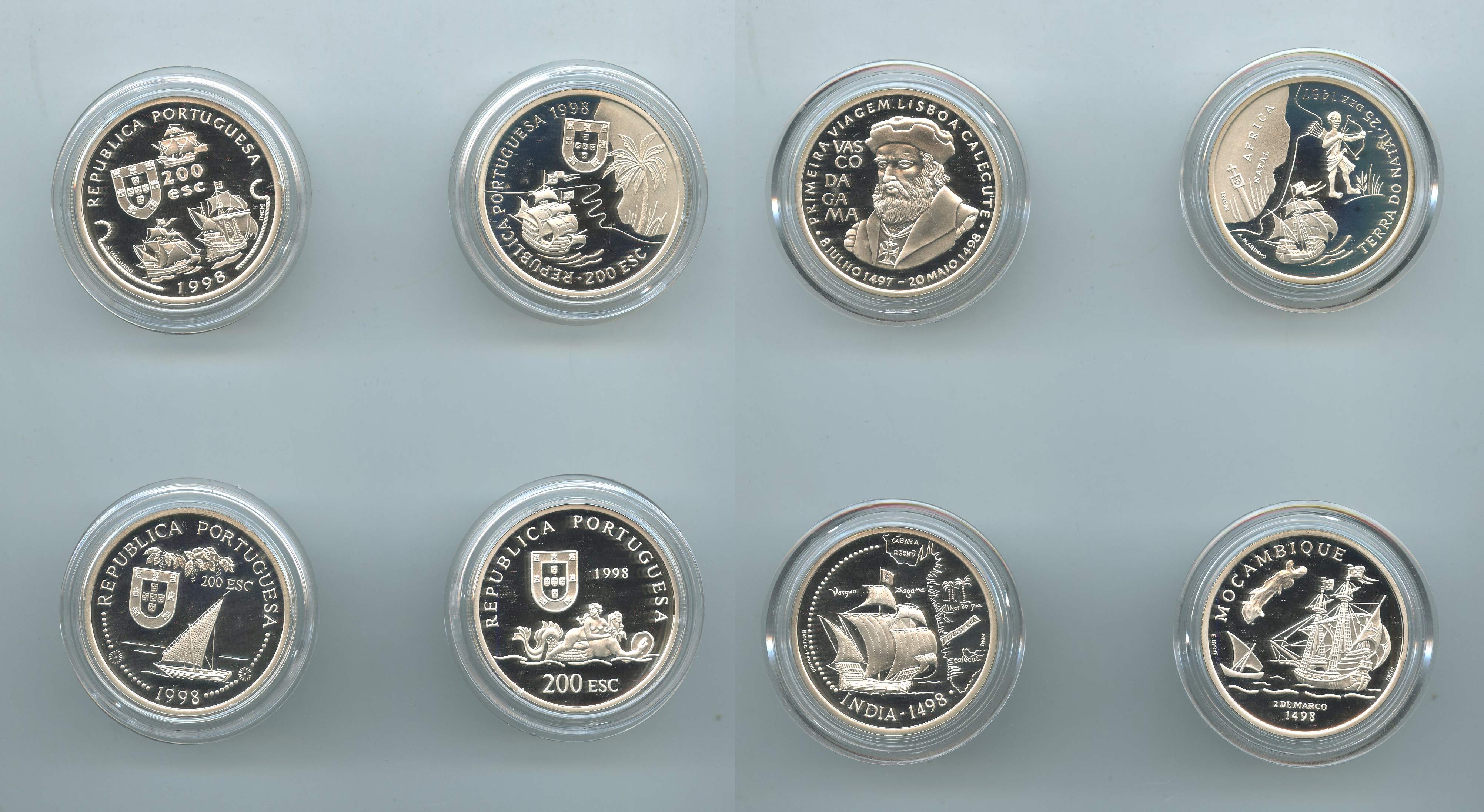 PORTOGALLO, Serie 200 Escudos 1998 "Le scoperte portoghesi IX - Vasco da Gama e la rotta per l’ India"