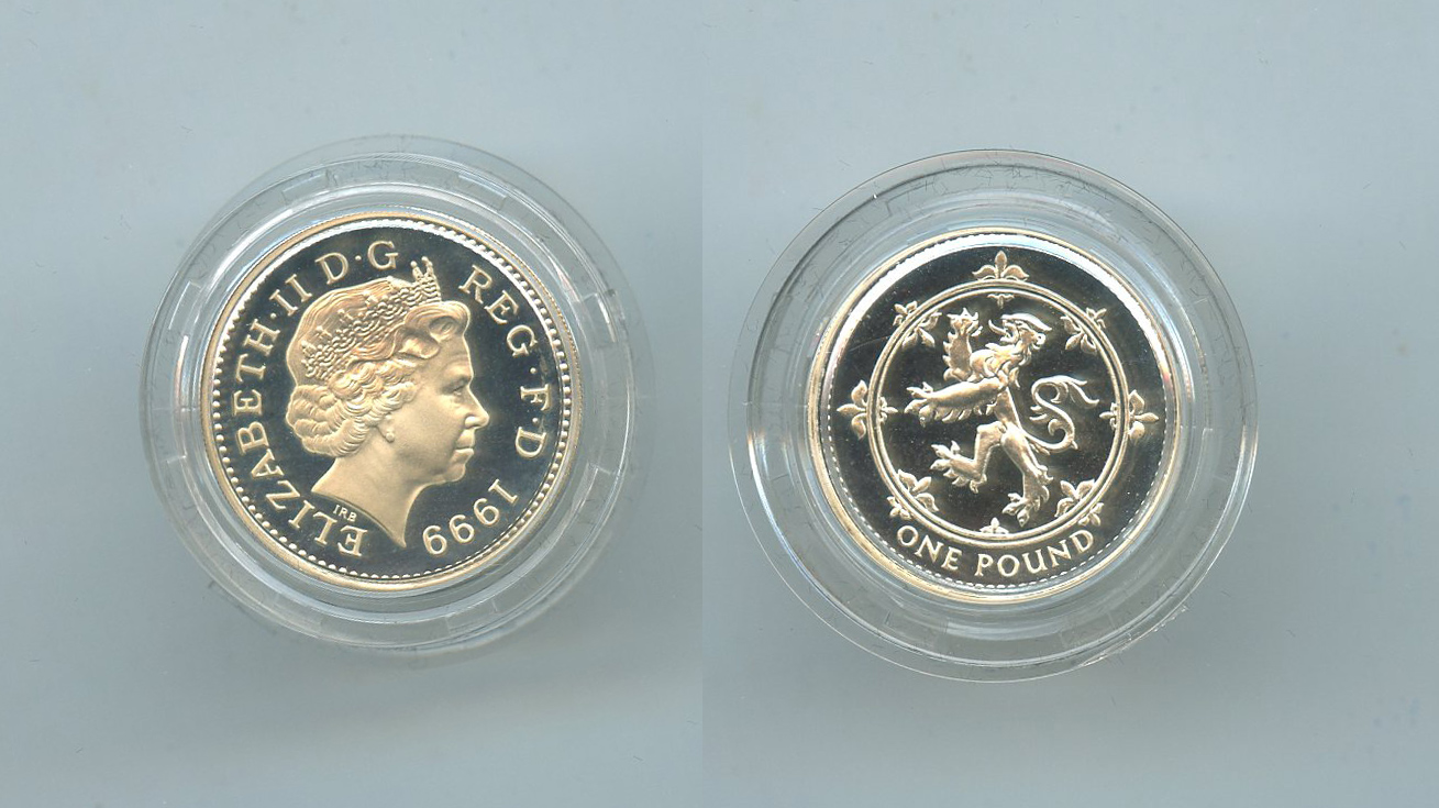 REGNO UNITO, Elizabeth II, 1 Pound 1999