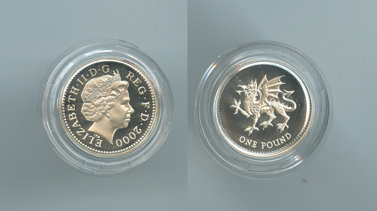 REGNO UNITO, Elizabeth II, 1 Pound 2000