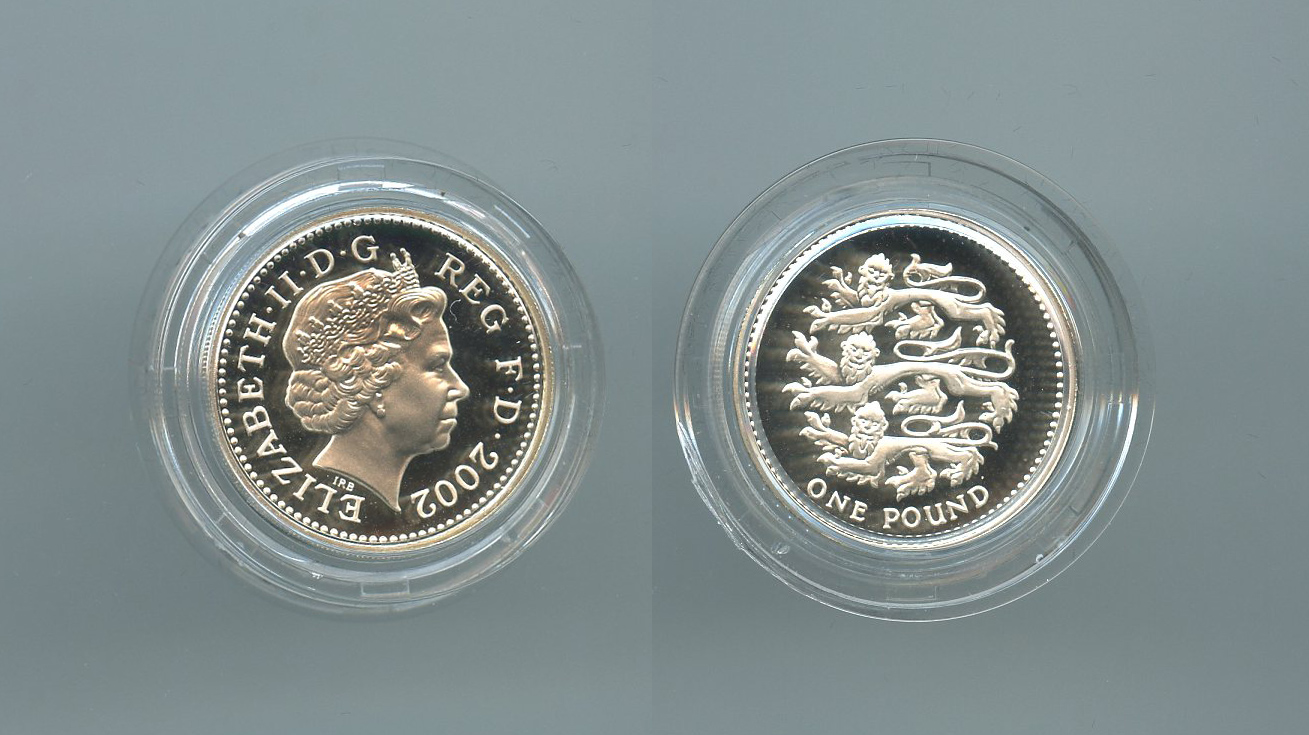 REGNO UNITO, Elizabeth II, 1 Pound 2002