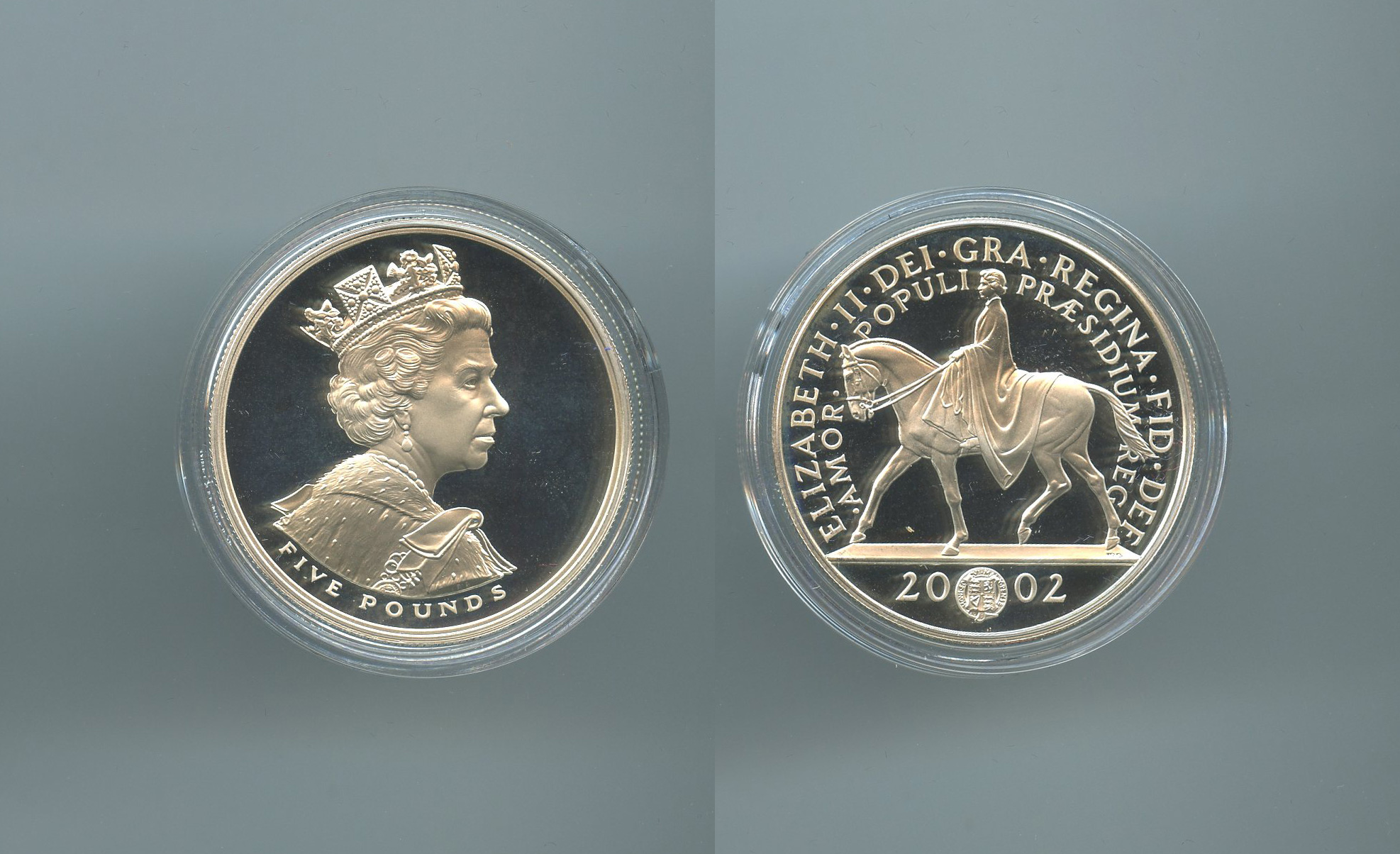REGNO UNITO, Elizabeth II, 5 Pounds 2002 "Golden Jubilee"