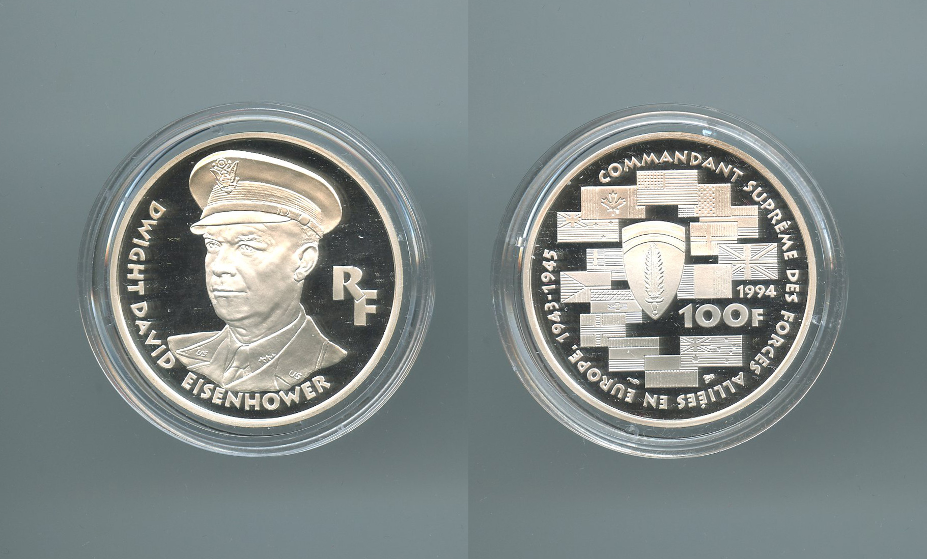 FRANCIA, 100 Francs 1994 "Liberazione - Dwight David Eisenhower"