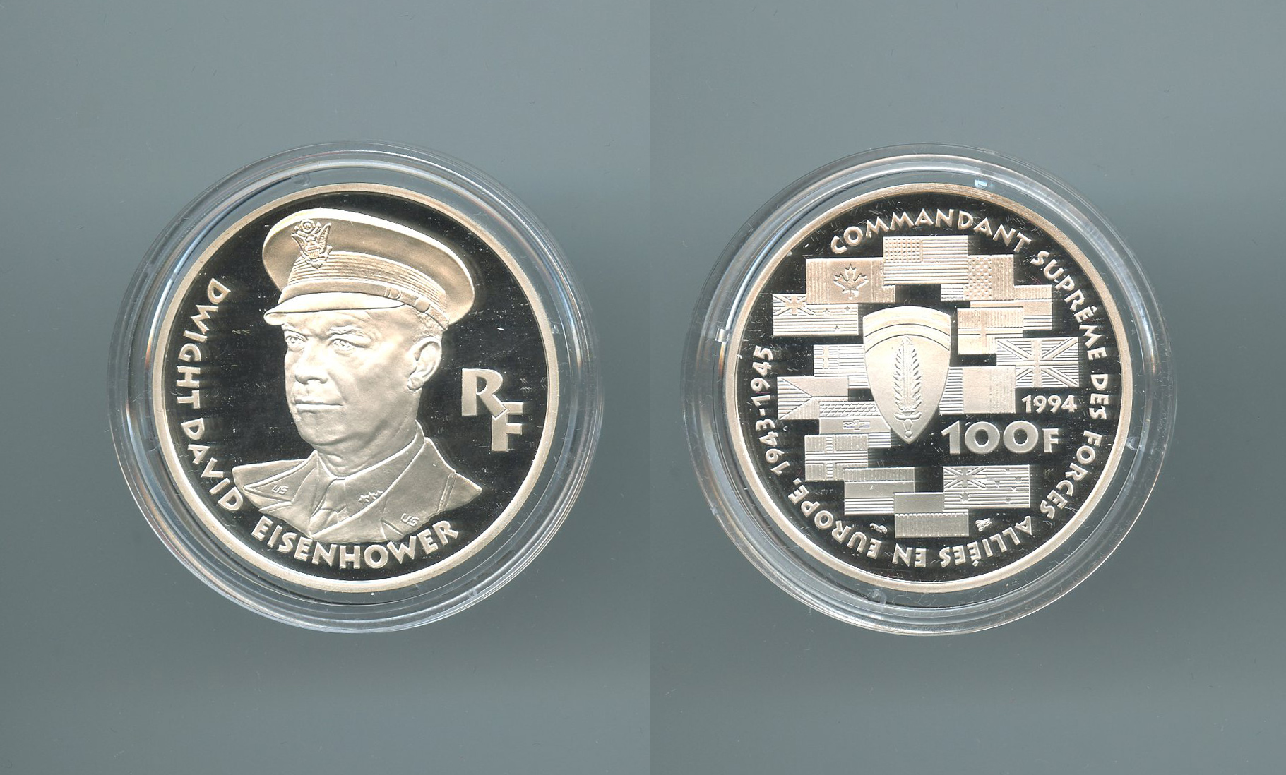 FRANCIA, 100 Francs 1994 "Liberazione - Dwight David Eisenhower" - Clicca l'immagine per chiudere