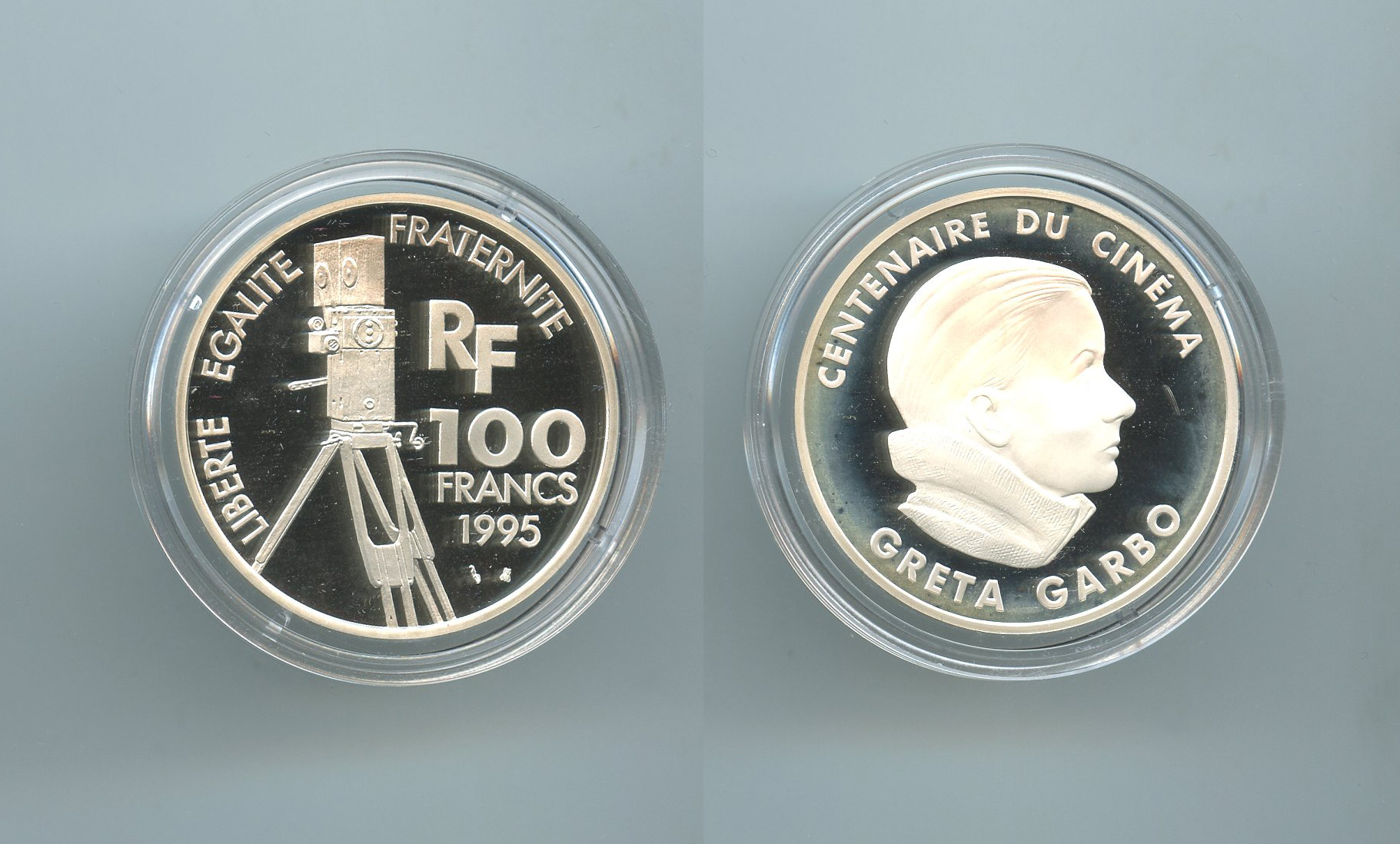 FRANCIA, 100 Francs 1995 "Centenario del cinema - Greta Garbo"