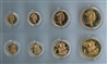 REGNO UNITO, Elizabeth II, Proof set 5 & 2 Pounds, Sovereign & 1/2 Sovereign 1985