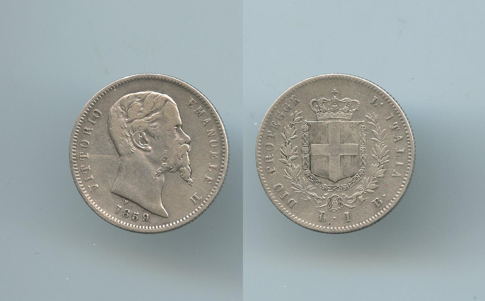 RE ELETTO, Vittorio Emanuele II (1859-1861) Lira 1859, Bologna