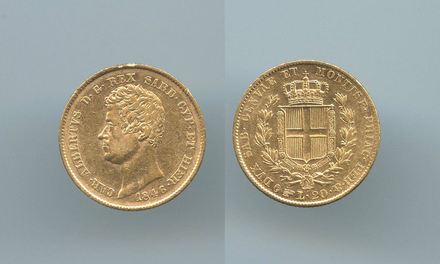 REGNO DI SARDEGNA, Carlo Alberto (1831-1849) 20 Lire 1846 Torino