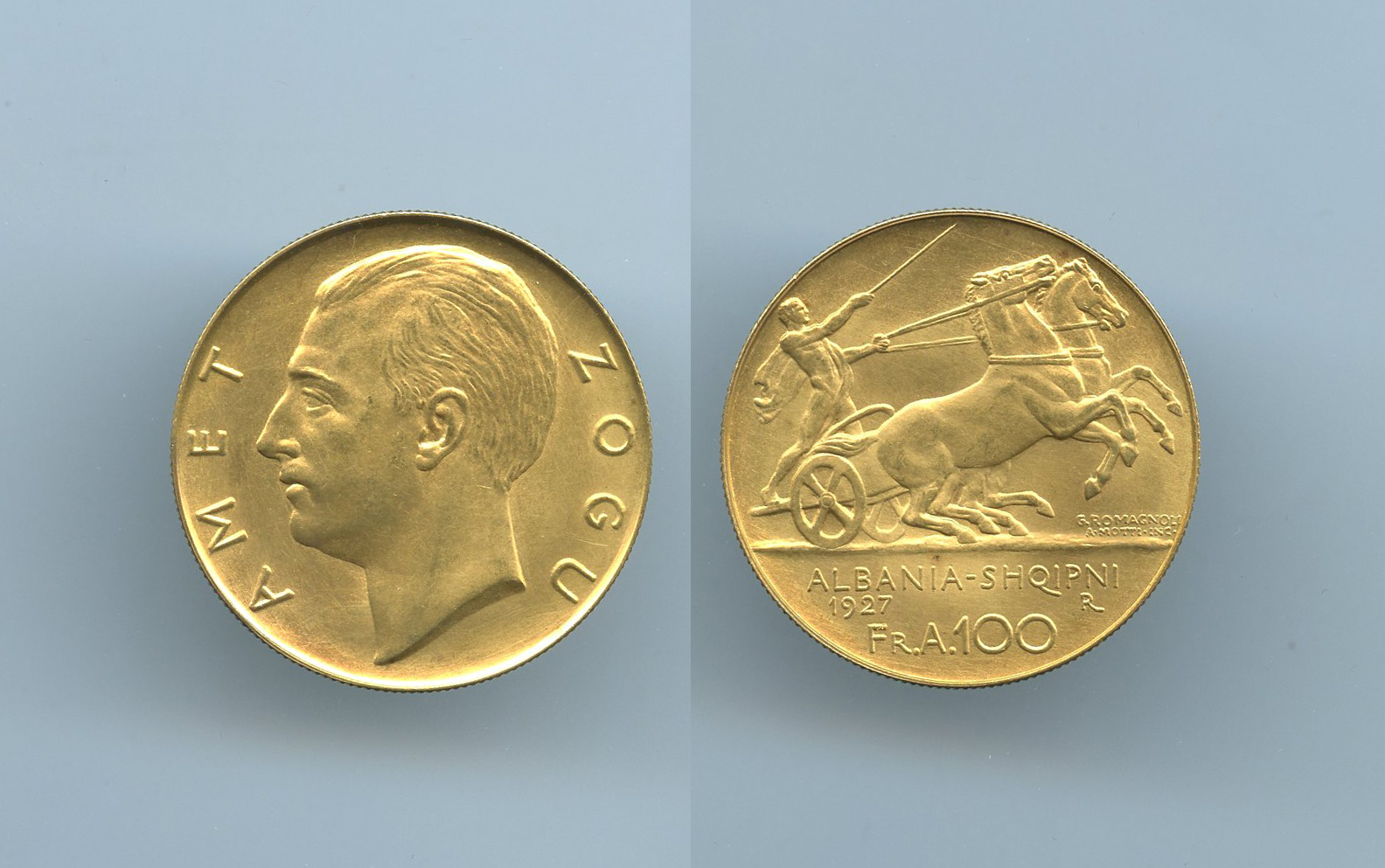 ALBANIA, Ahmet Zogu (1925-1928) 100 Franga 1927 ALBANIA, Ahmet Zogu (1925-1928) 100 Franga 1927