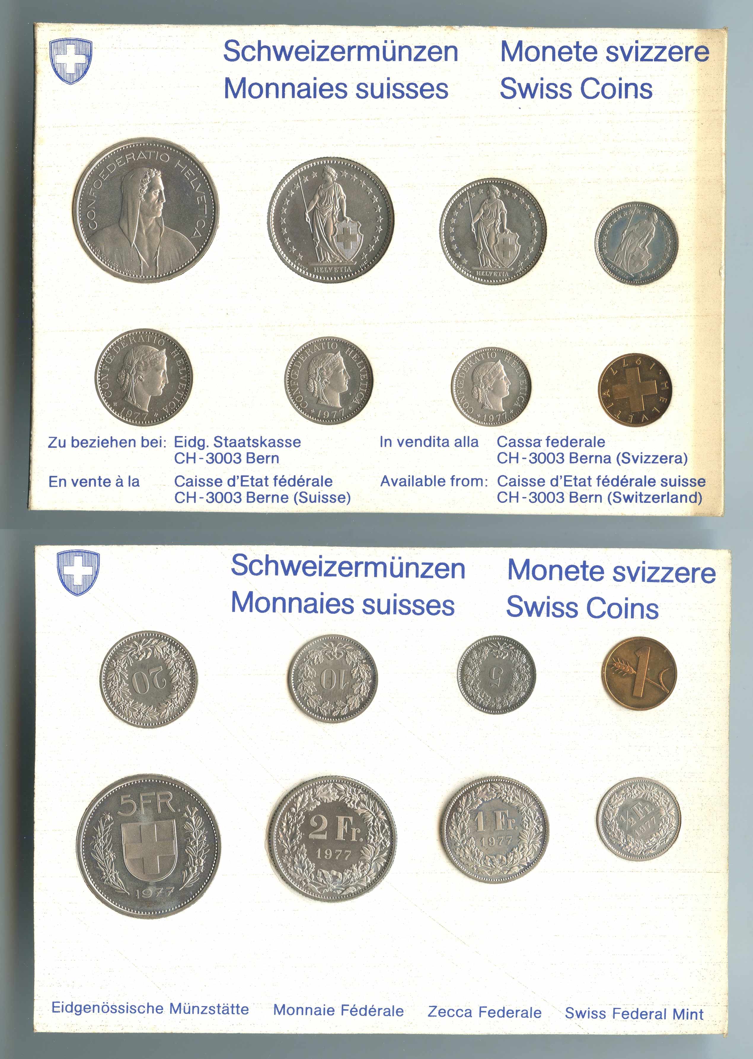 SVIZZERA, Serie Divisionale 1977 SVIZZERA, Serie Divisionale 1977