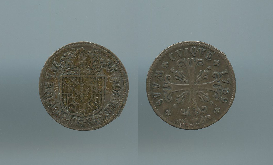 SVIZZERA, Neuchatel, Friedrich Wilhelm II (1786-1797) Halbbatzen 1789 SVIZZERA, Neuchatel, Friedrich Wilhelm II (1786-1797) Halbbatzen 1789