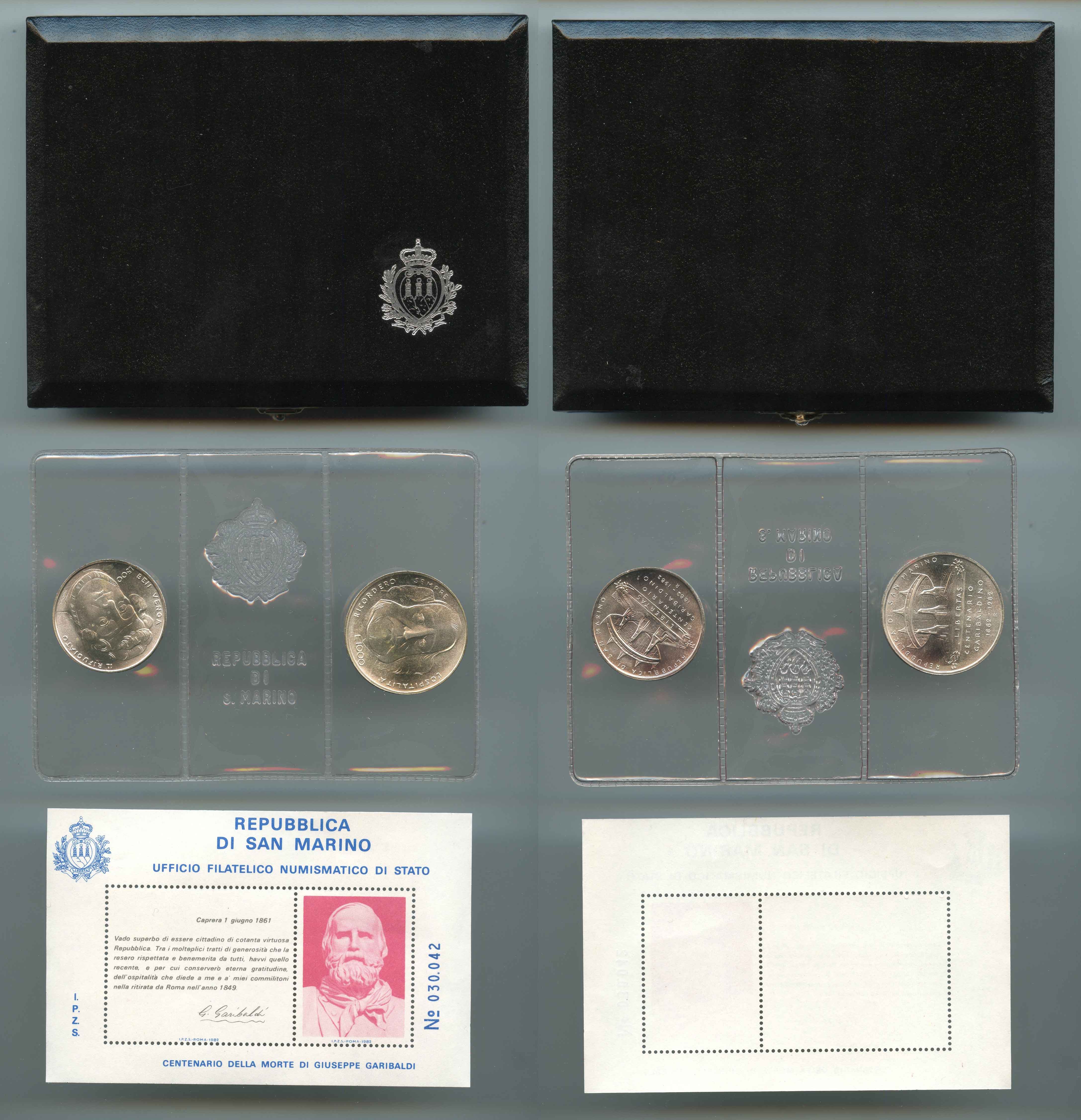 SAN MARINO, Dittico 1982 "Garibaldi"