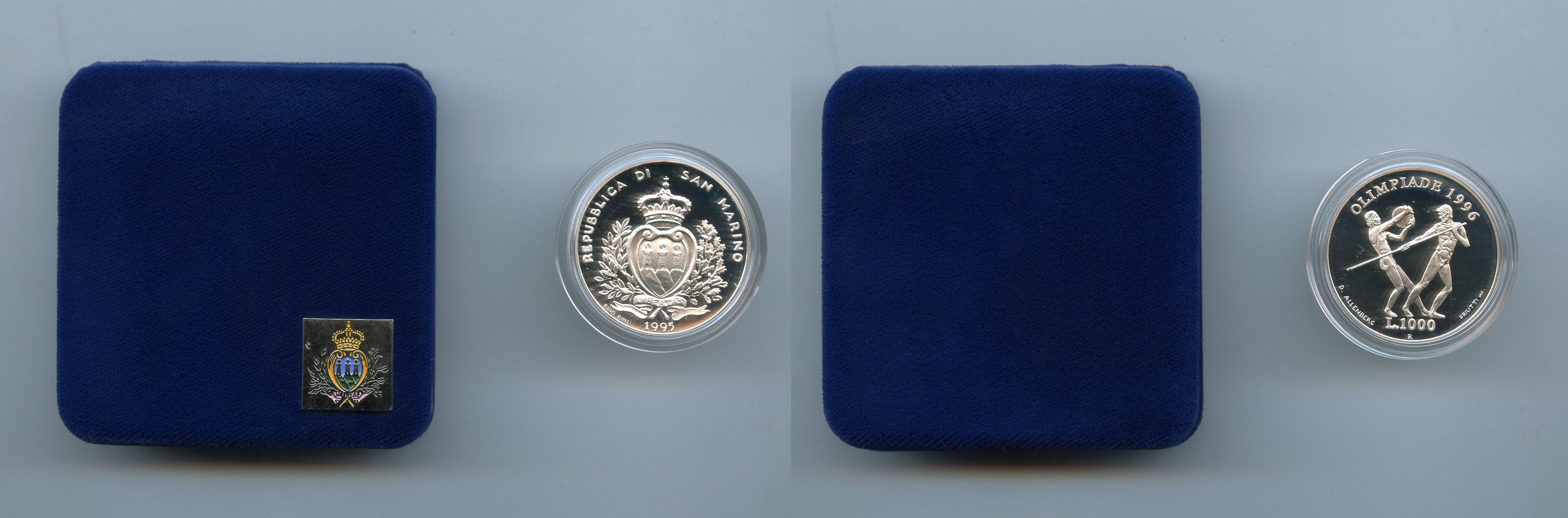 SAN MARINO, 1000 Lire 1995 "Pre Olimpica Atlanta '96"