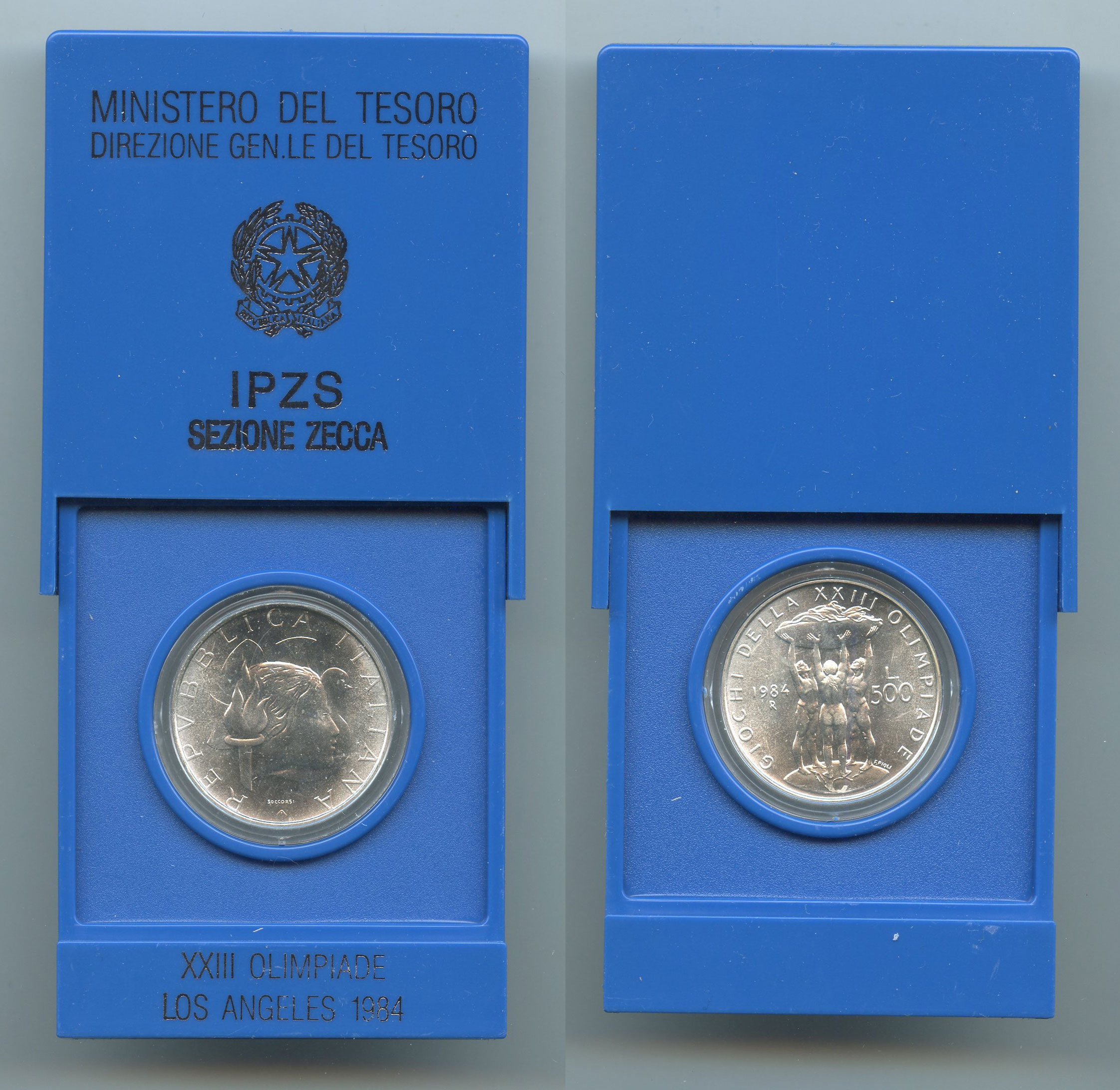 REPUBBLICA ITALIANA, 500 Lire 1984 "XXIII Olimpiade - Los Angeles"