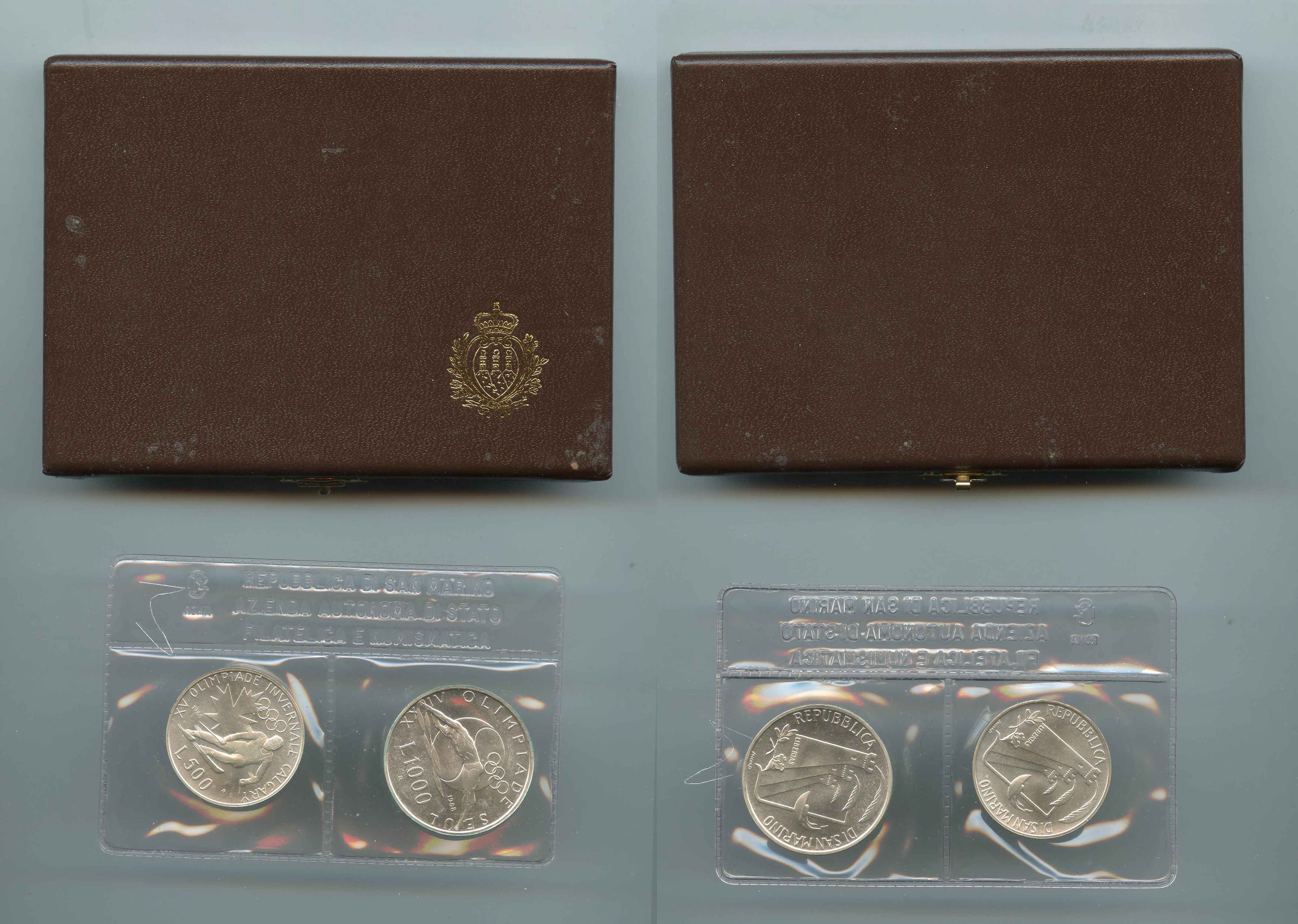 SAN MARINO, Dittico 1988 "Olimpiade di Seul" SAN MARINO, Dittico 1988 "Olimpiade di Seul"
