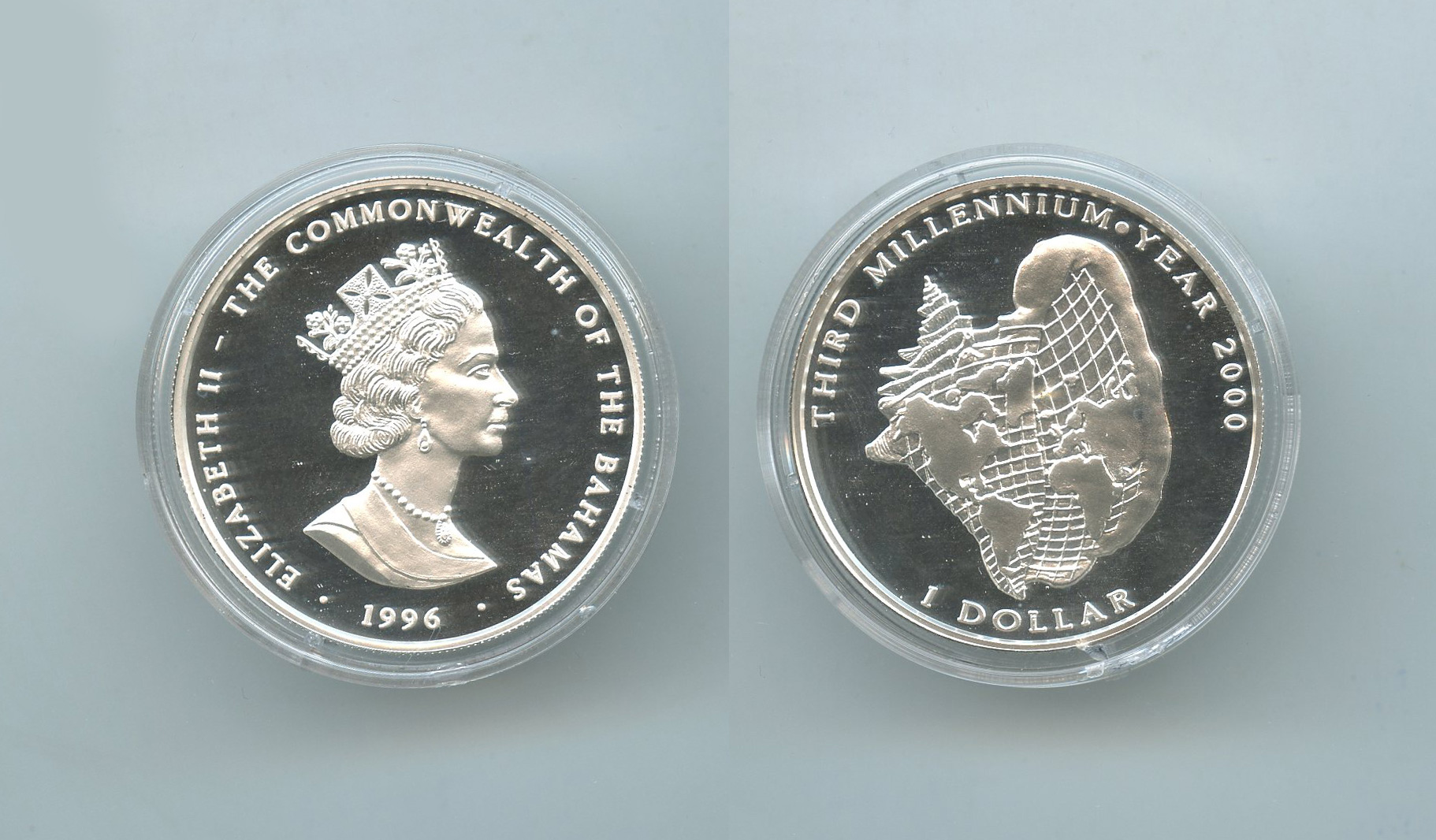 BAHAMAS, Elizabeth II, 1 Dollar 1996 "Terzo Millennio"