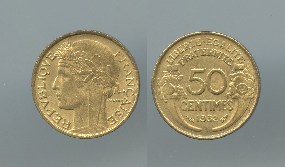 FRANCIA, Terza Repubblica (1870-1940) 50 Centimes 1932 (9 aperto)