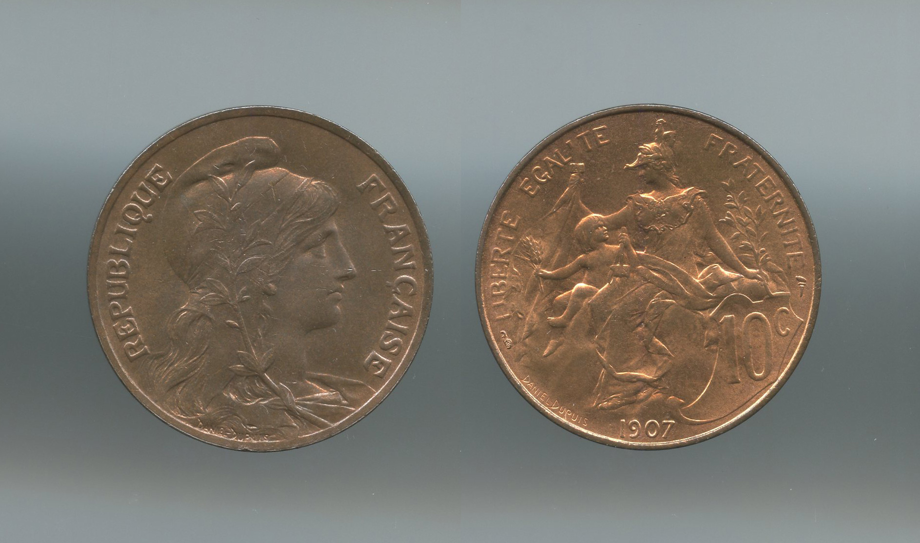 FRANCIA, Terza Repubblica (1870-1940) 10 Centimes 1907 A