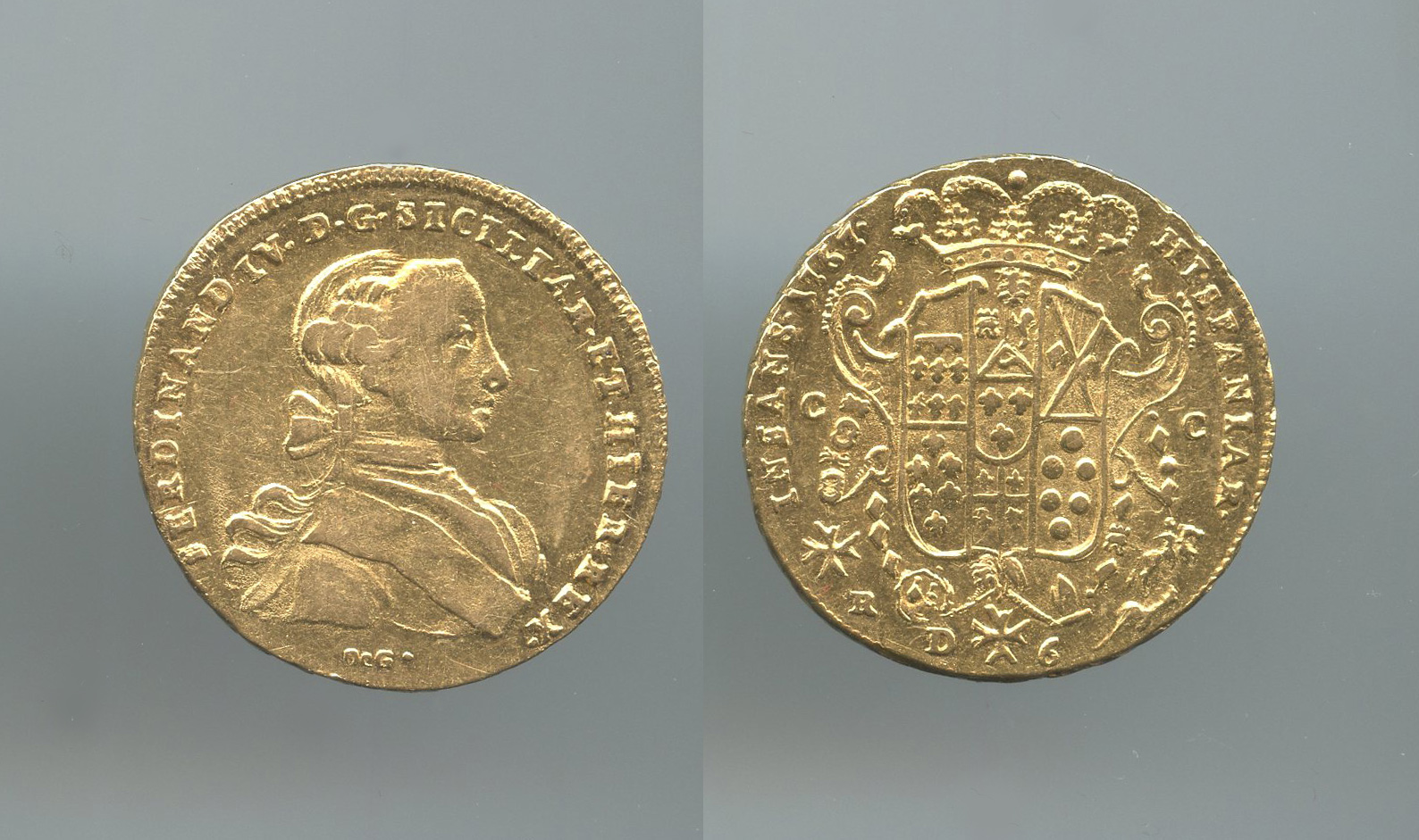 NAPOLI, Ferdinando IV (1759-1816) 6 Ducati 1767 De G NAPOLI, Ferdinando IV (1759-1816) 6 Ducati 1767 De G