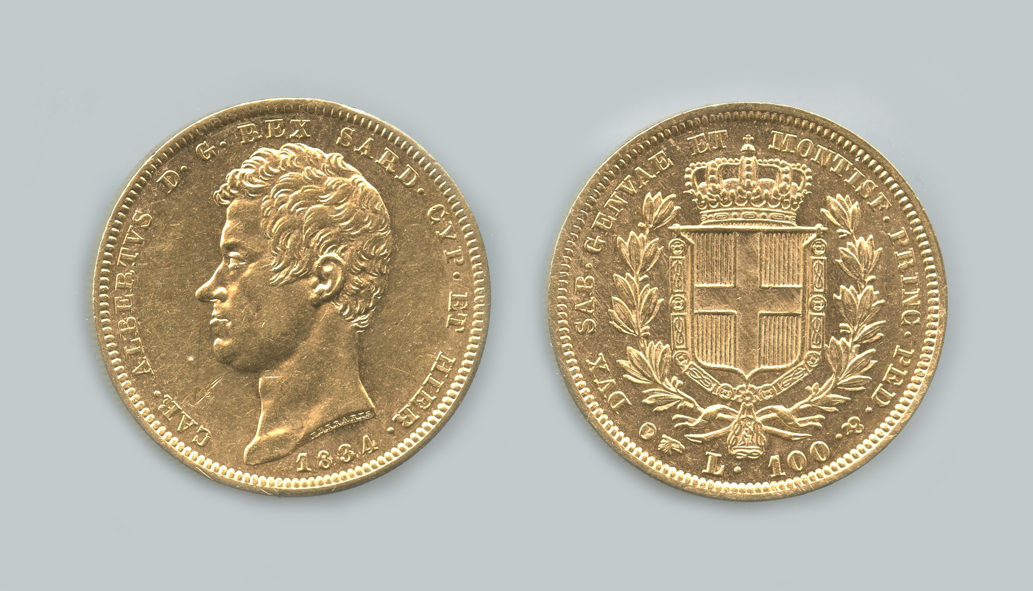 REGNO DI SARDEGNA, Carlo Alberto (1831-1849) 100 Lire 1834 Torino REGNO DI SARDEGNA, Carlo Alberto (1831-1849) 100 Lire 1834 Torino