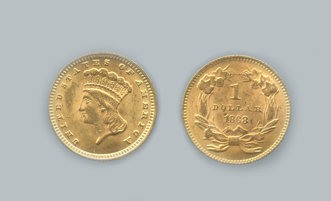 USA, Dollar 1868 "Indian Princess Head" USA, Dollar 1868 "Indian Princess Head"