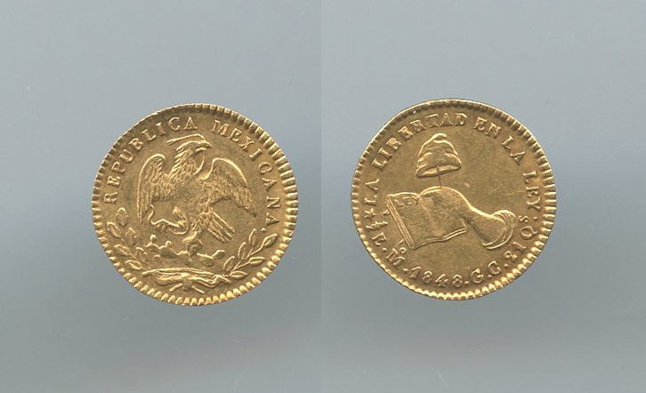 MESSICO, 1/2 Escudo 1848 Mo GC MESSICO, 1/2 Escudo 1848 Mo GC